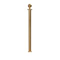 Montour Line Stanchion Post and Rope Fixed Base Sat.Brass Post Ball Top CXF-SB-BA